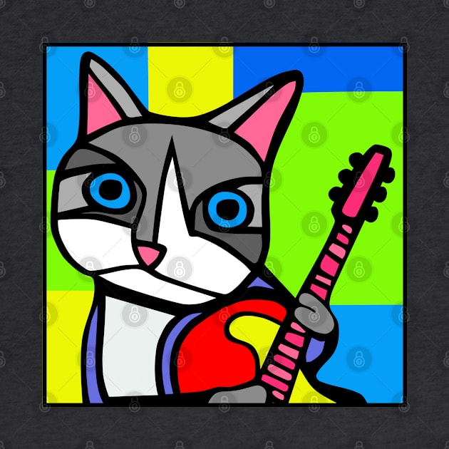 Angry Cat plays Guitar by loeye